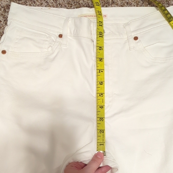 Levi's premium white mile high super skinny jeans high waist - Picture 10 of 14